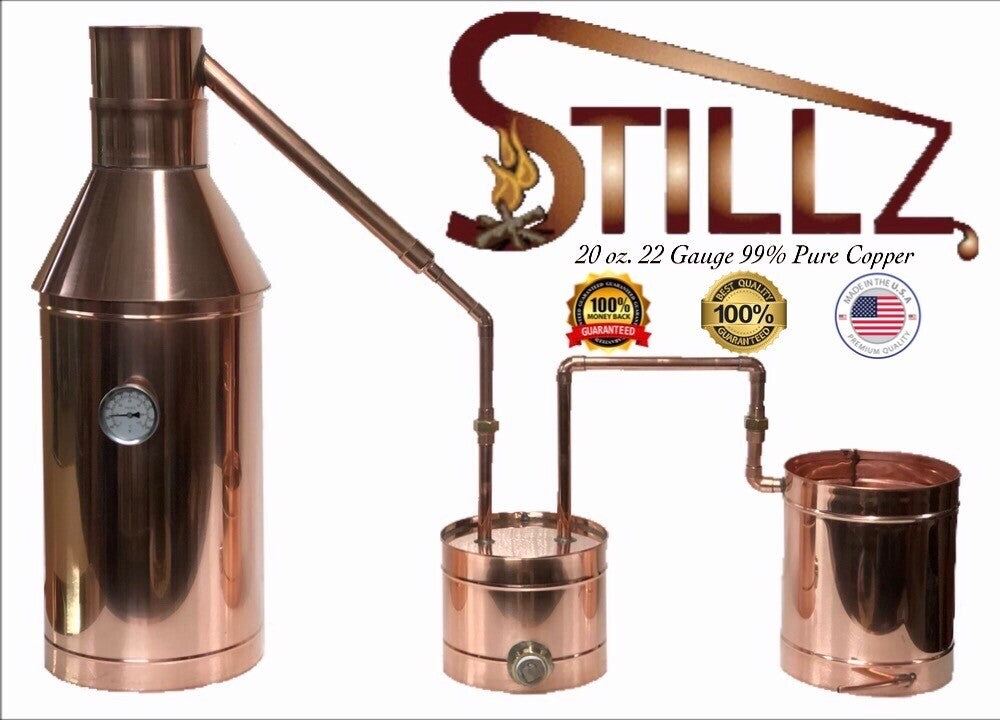 6 Gallon Copper Moonshine Still with Thumper and Worm (Model 8422)
