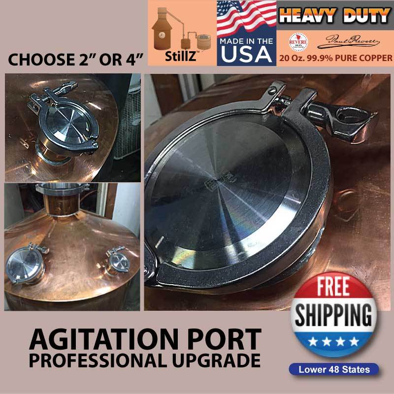2" Agitation Port Upgrade for Copper Moonshine Stills